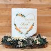 Hochzeitskerze modern Art mit Herz und 3D-Blumen