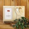 Geld Geschenk Hochzeit personalisiert aus Birkenholz mit Bilderrahmen und individueller Gravur